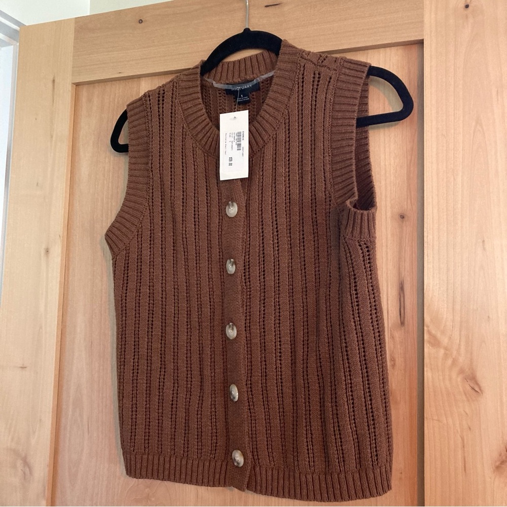 NWT Brown Sweater Vest